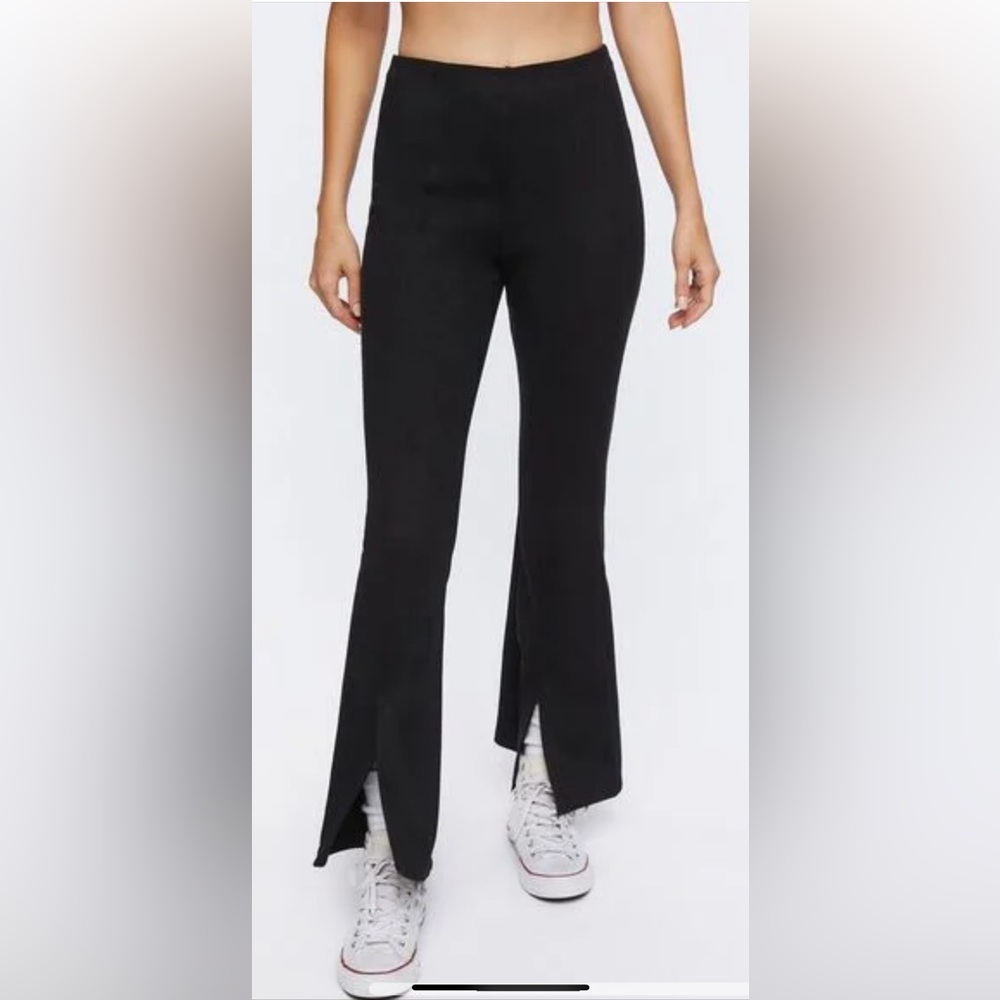 Forever 21 Faux Suede Split-Hem Pants juniors XL